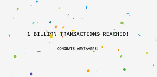 Arweave网络累计交易次数正式超过10亿次插图 Arweave网络累计交易次数正式超过10亿次