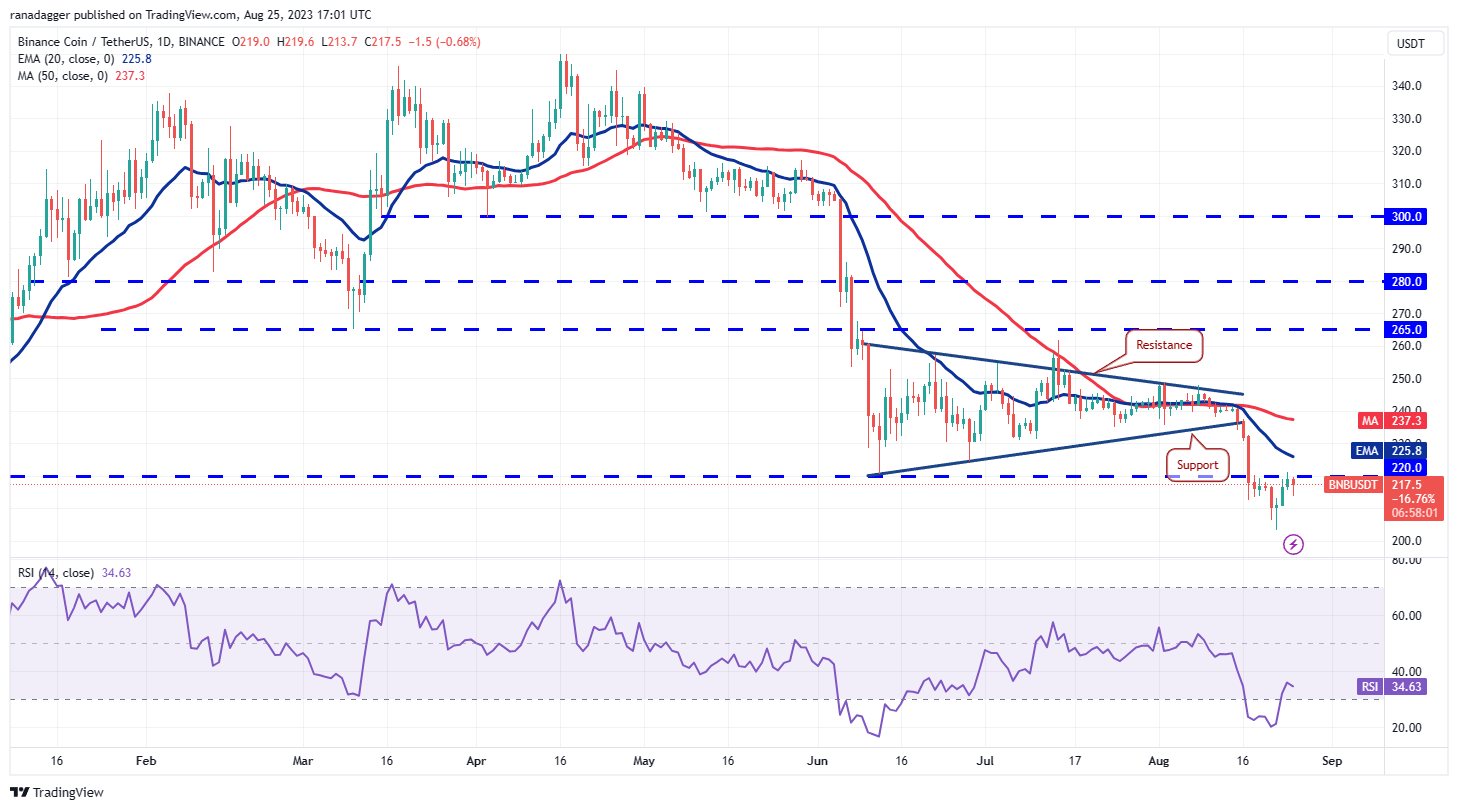 数字货币行情分析 8/25：BTC、ETH、BNB、XRP、ADA、SOL、DOGE、DOT、MATIC、TON