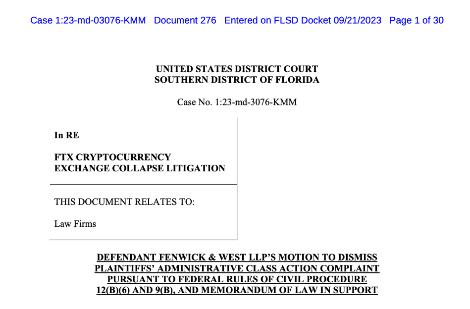 FTX前外部法律团队对参与欺诈指控提出异议插图 FTX前外部法律团队对参与欺诈指控提出异议