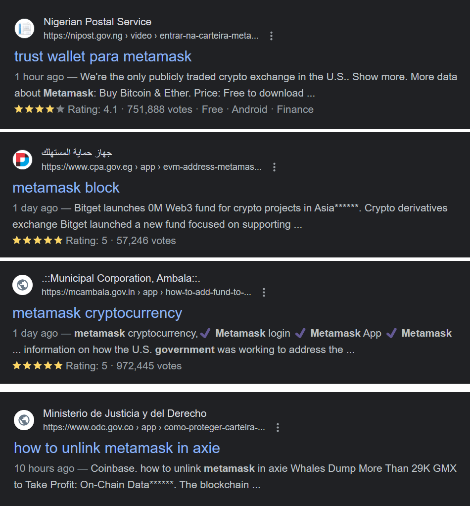 MetaMask诈骗份子攻破政府网站瞄准加密货币投资者