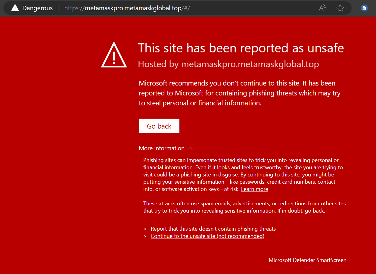 MetaMask诈骗份子攻破政府网站瞄准加密货币投资者