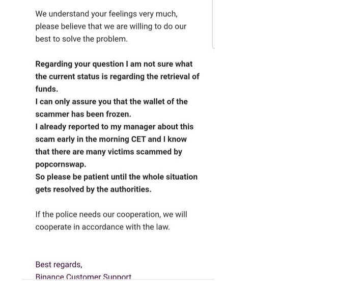 币安在冻结币安币BNB钱包方面犹豫不决引发了争议插图2 币安在冻结币安币BNB钱包方面犹豫不决引发了争议