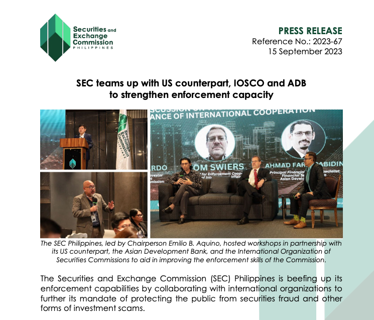 菲律宾SEC与美国同行合作打击加密货币欺诈插图 菲律宾SEC与美国同行合作打击加密货币欺诈