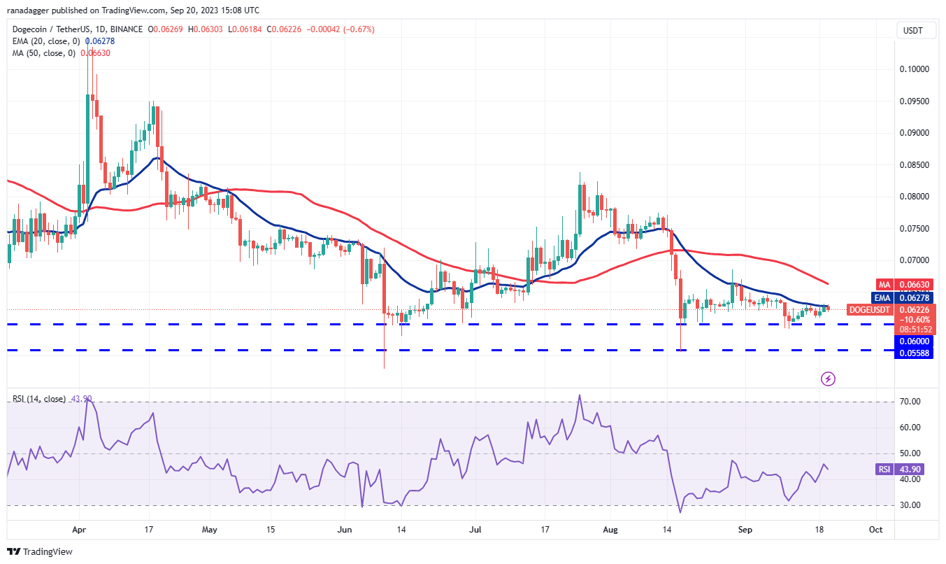数字货币价格分析9/20:BTC、ETH、BNB、XRP、ADA、DOGE、SOL、TON、DOT、MATIC插图6 数字货币价格分析9/20:BTC、ETH、BNB、XRP、ADA、DOGE、SOL、TON、DOT、MATIC