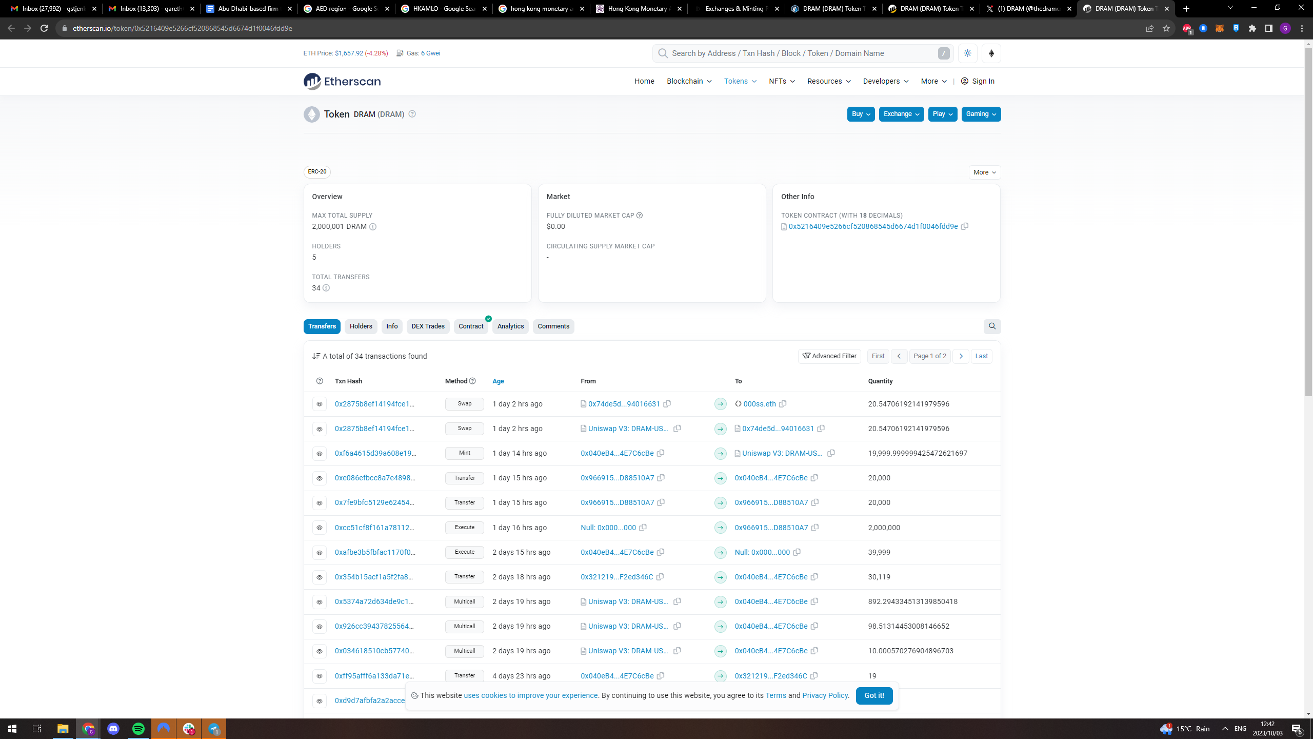 阿联酋迪拉姆稳定币DRAM在Uniswap、PancakeSwap上推出插图1 阿联酋迪拉姆稳定币DRAM在Uniswap、PancakeSwap上推出