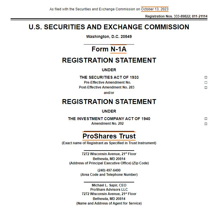 ProShares准备推出独特的空头以太策略ETF插图 ProShares准备推出独特的空头以太策略ETF