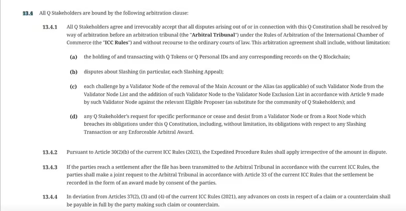 Q Protocol将国际仲裁法院规则应用于DeFi纠纷,标志着行业日益成熟插图1 Q Protocol将国际仲裁法院规则应用于DeFi纠纷,标志着行业日益成熟