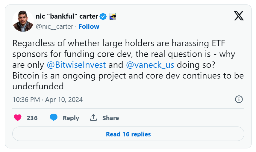 继BITWISE和VANECK之后，下一个现货比特币ETF发行人是谁？