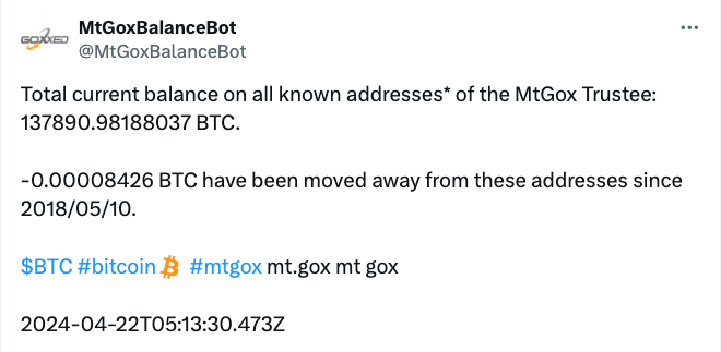 Mt. Gox受托人更新比特币和法币还款时间表