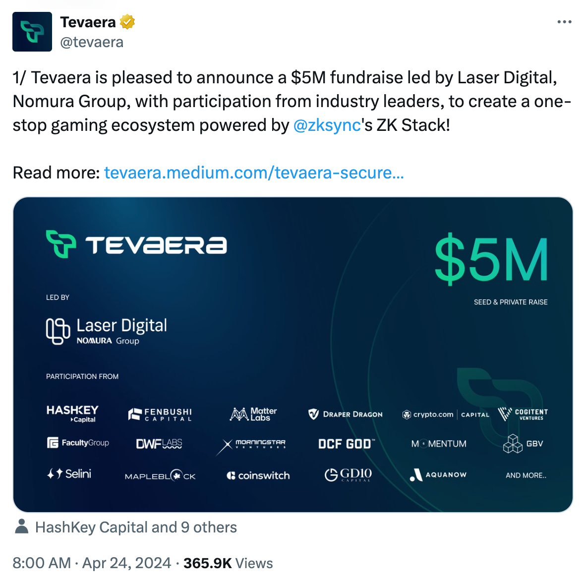 随着数字货币市场反弹，2024年第一季度游戏投资激增94%