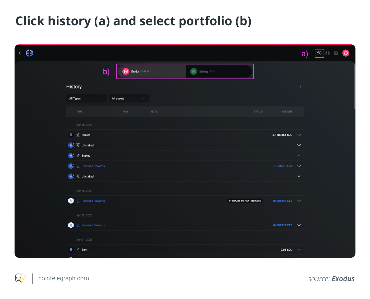如何以及在哪里查看加密货币交易历史记录?插图6 如何以及在哪里查看加密货币交易历史记录?