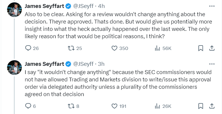 分析师表示以太坊ETF有可能下个月开始交易