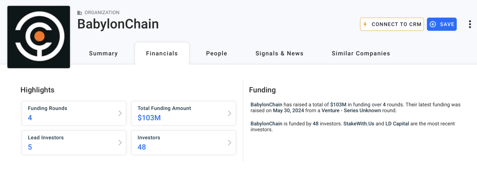 Babylon融资7000万美元，率先在PoS网络上开展比特币质押业务