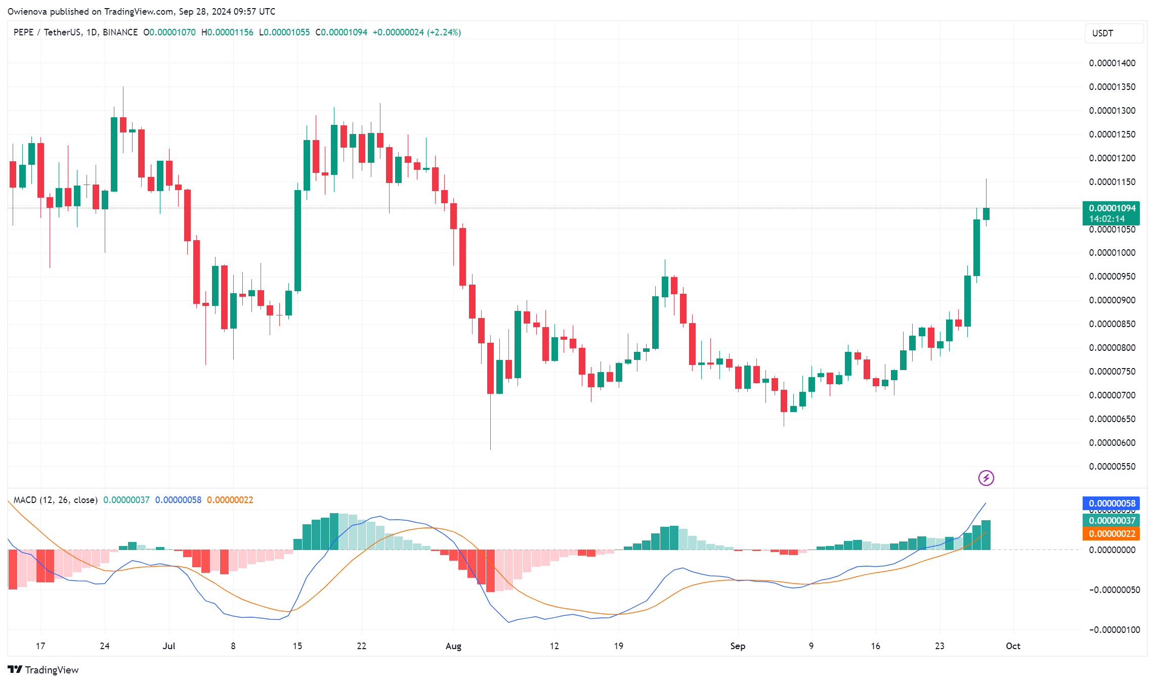 PEPE币行情到达关键节点：突破在即，还是回调？