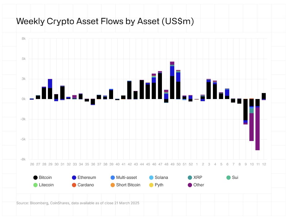 以太坊行情暴跌，XRP、SOL领涨山寨币ETP资金流入