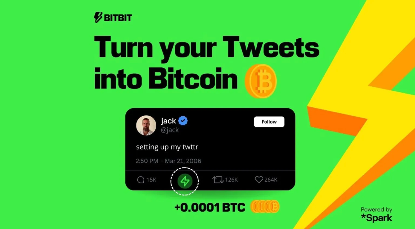 比特币小费现已在 X 平台上线，由 BitBit 和 Spark 提供支持